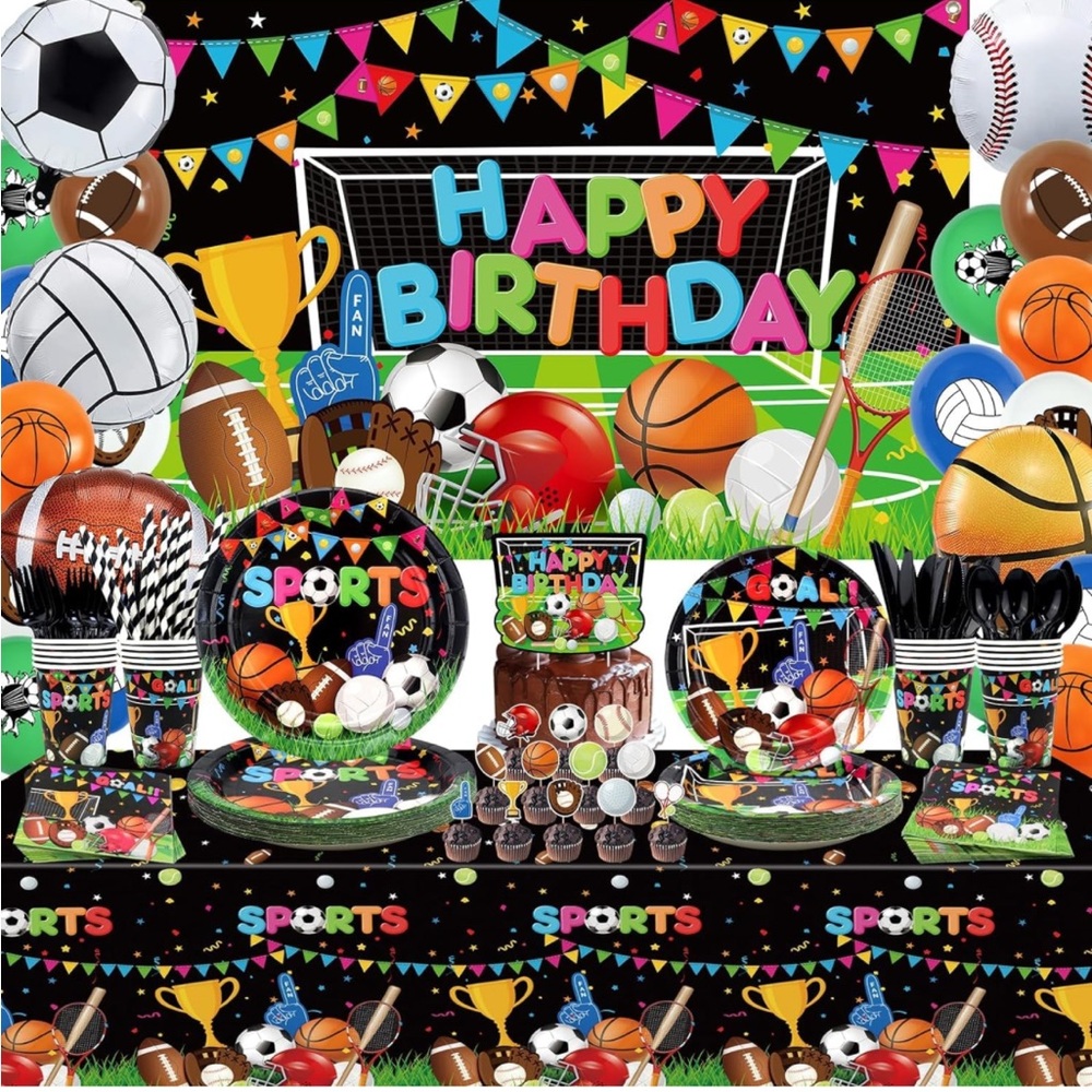 Sports Themed Party Decorations and Favors